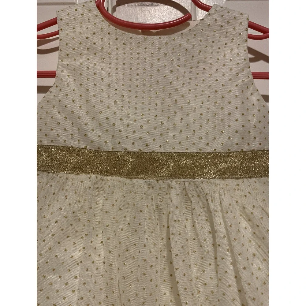 New‎ Special Occasion Dress Carter's Just One You Gold Polka Dot - Size 9M